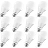 Luxrite A19 LED Light Bulbs 15W (100W Equivalent) 1600LM 5000K Bright White Dimmable E26 Base 12-Pack LR21443-12PK